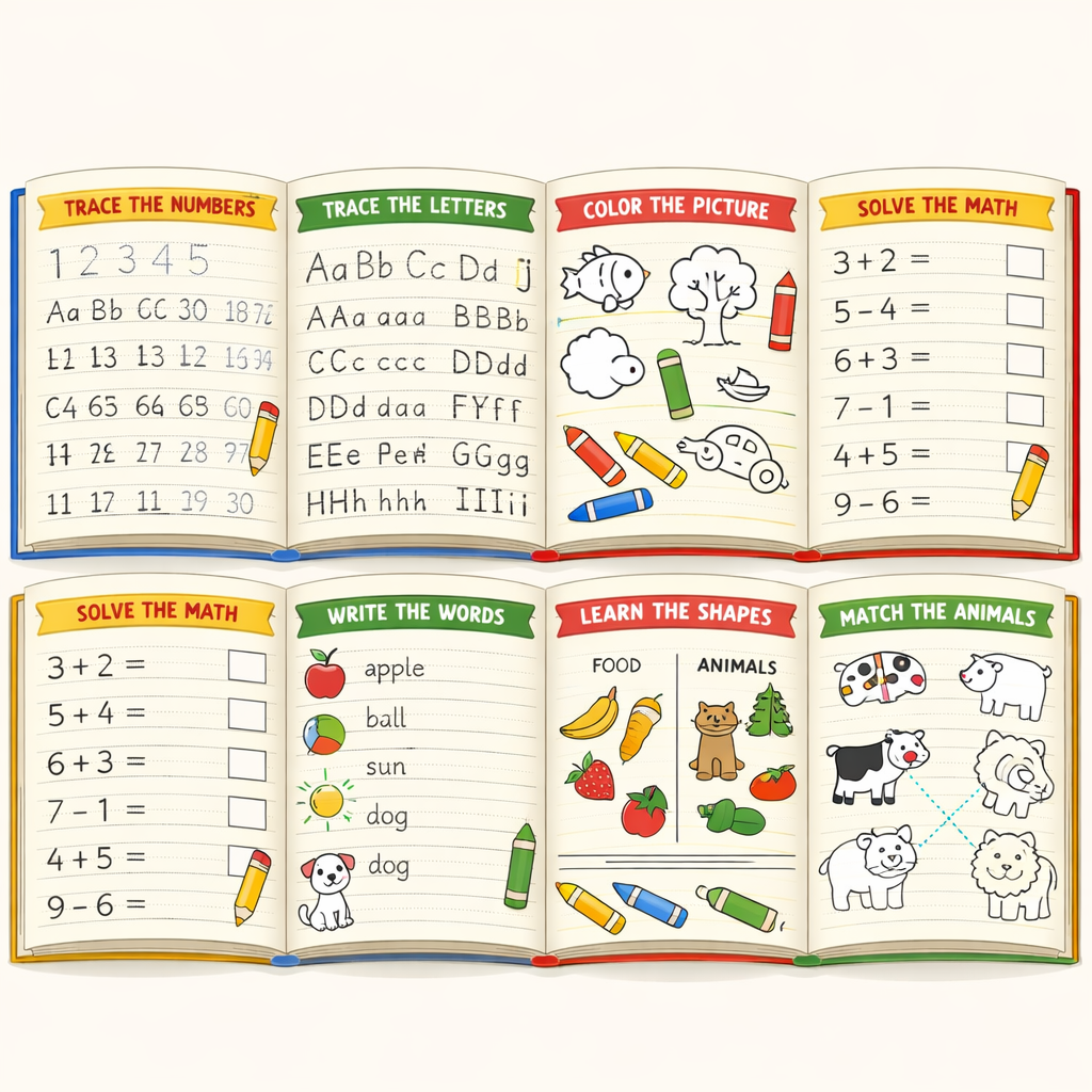 Complete Kids Learning Worksheet Library (Ages 2–12)