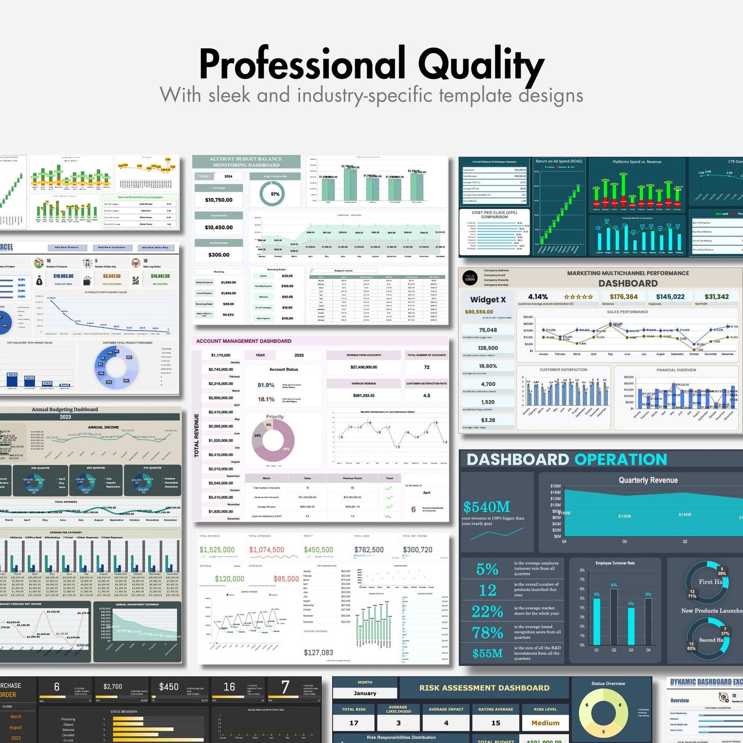 1000+ Excel Templates Bundle