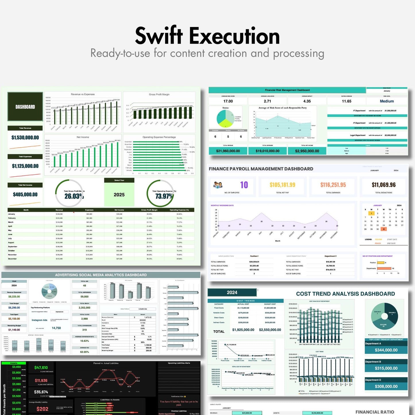 1000+ Excel Templates Bundle