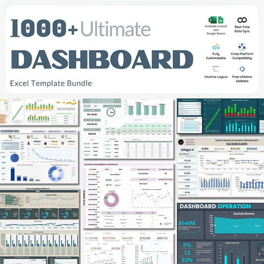1000+ Excel Templates Bundle